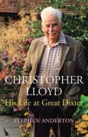 Couverture du livre « Christopher Lloyd » de Anderton Stephen aux éditions Random House Digital