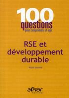 Couverture du livre « RSE et développement durable » de Alain Jounot aux éditions Afnor Editions