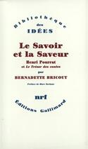 Couverture du livre « Le savoir et la saveur ; Henri Pourrat et 