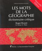 Couverture du livre « Les Mots De La Geographie » de Groupement D'Interet Public aux éditions Reclus