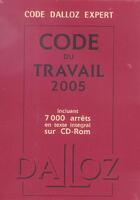 Couverture du livre « Code dalloz expert code du travail 2005 (3e édition) » de  aux éditions Dalloz