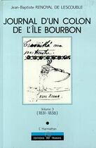 Couverture du livre « Journal d'un colon de l'île Bourbon » de Jean-Baptiste Renoyal De Lescouble aux éditions L'harmattan