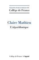 Couverture du livre « Thomas Lecuit, algorithmes » de Claire Mathieu aux éditions Fayard