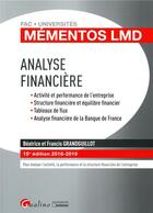 Couverture du livre « Analyse financière (édition 2018/2019) » de Beatrice Grandguillot et Francis Grandguillot aux éditions Gualino