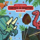 Couverture du livre « Cartes a gratter pixel art - dinosaures » de  aux éditions Grund