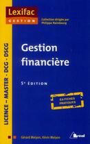 Couverture du livre « Gestion financiere 5e edition » de Philippe Raimbourg aux éditions Breal
