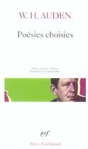 Couverture du livre « Poésies choisies » de W.H. Auden aux éditions Gallimard