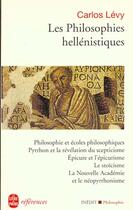 Couverture du livre « Les philosophies hellenistiques » de Levy-C aux éditions Le Livre De Poche