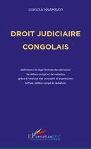 Couverture du livre « Droit judiciaire congolais » de Lukusa Nsambayi aux éditions Editions L'harmattan