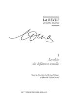 Couverture du livre « La revue des lettres modernes - les recits des differences sexuelles » de  aux éditions Classiques Garnier