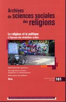 Couverture du livre « Archives de sciences sociales des religions 181 » de  aux éditions Ehess