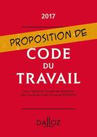 Couverture du livre « Proposition de code du travail » de  aux éditions Dalloz