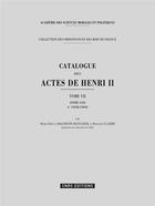 Couverture du livre « Catalogue des actes de Henri II t.7 ; année 1553 » de  aux éditions Cnrs