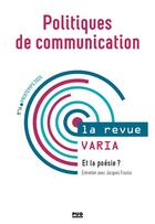 Couverture du livre « Politiques de communication - n 14 - printemps 2020 - et la poesie ? » de Stephane Olivesi aux éditions Pu De Grenoble