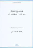 Couverture du livre « Jean bodin » de Marie-Dominique Couzinet aux éditions Memini