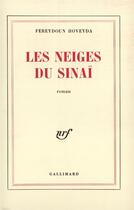 Couverture du livre « Les neiges du sinai » de Fereydoun Hoveyda aux éditions Gallimard