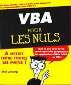 Couverture du livre « Vba Pour Les Nuls » de Steve Cummings aux éditions Sybex