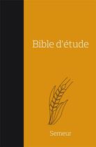 Couverture du livre « Bse bible d etude semeur. couverture souple noire orange » de  aux éditions Excelsis