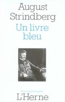 Couverture du livre « Un livre bleu » de August Strindberg aux éditions L'herne