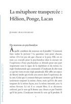 Couverture du livre « La métaphore transpercée : Hélion, Ponge, Lacan » de Pierre Malengreau aux éditions Lettre Volee