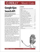 Couverture du livre « Google Ajax Search API » de Michael Fitzgerald aux éditions O Reilly