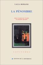 Couverture du livre « La penombre » de Lalla Romano aux éditions La Difference