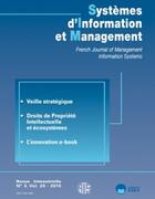 Couverture du livre « Sim Vol 20 N3 2015 Veille Strategique » de Regis Meissonier aux éditions Eska