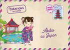 Couverture du livre « Minimiki - mes creations du monde - akiko au japon » de Julie Camel aux éditions Play Bac