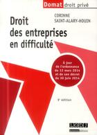 Couverture du livre « Droit des entreprises en difficulté (9e édition) » de Corinne Saint-Alary-Houin aux éditions Lgdj