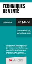 Couverture du livre « Techniques de vente (5e édition) » de Fabrice Castier aux éditions Gualino