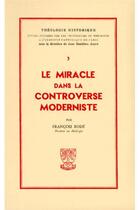 Couverture du livre « TH n°3 - Le miracle dans la controverse moderniste » de Rode Francois aux éditions Beauchesne