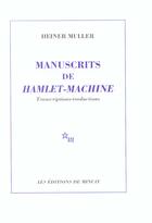 Couverture du livre « Manuscrits de 