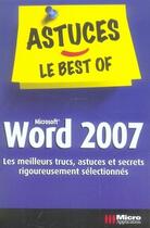 Couverture du livre « Word 2007 » de Jean-Paul Mesters aux éditions Micro Application
