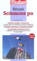 Couverture du livre « Reussir sciences po (édition 2004) » de Laurent Thevenin aux éditions L'etudiant