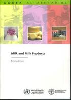 Couverture du livre « Milk & milk products (fao-who codex alimentarius) » de  aux éditions Fao