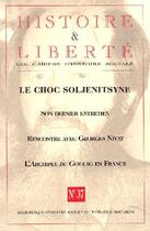 Couverture du livre « Les cahiers d'histoire sociale t.37 ; le choc soljenitsyne » de  aux éditions Bibliotheque D'histoire Sociale