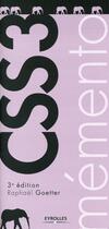 Couverture du livre « Mémento CSS3 (3e édition) » de Raphael Goetter aux éditions Eyrolles