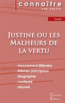 Couverture du livre « Justine ou les malheurs de la vertu, du Marquis de Sade » de  aux éditions Editions Du Cenacle