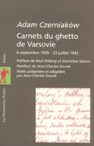 Couverture du livre « Carnets du ghetto de Varsovie » de Adam Czerniakow aux éditions La Decouverte