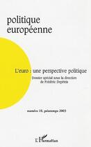 Couverture du livre « L'euro ; une perspective politique » de  aux éditions L'harmattan