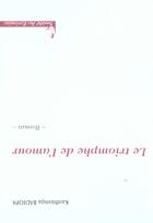 Couverture du livre « Le triomphe de l'amour » de Kanthiompa Badiopa aux éditions Societe Des Ecrivains
