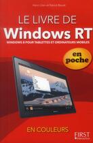 Couverture du livre « Le livre de windows 8 pour tablettes ; en poche » de Lilen Henri aux éditions First Interactive