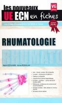 Couverture du livre « Rhumatologie ; ue ecn en fiches » de Amina Rezkallah et Nacim Ezzouhairi aux éditions Vernazobres Grego