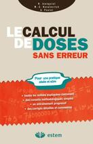 Couverture du livre « Le calcul de doses sans erreur » de Kovalevitch/Poulet aux éditions Vuibert