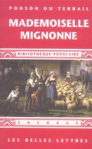 Couverture du livre « Mademoiselle Mignonne » de Pierre Alexis De Ponson Du Terrail aux éditions Belles Lettres