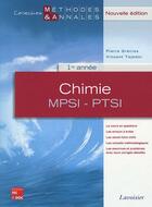 Couverture du livre « Chimie ; MPSI, PTSI 1ère année » de Pierre Grecias aux éditions Tec Et Doc