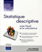 Couverture du livre « SYNTHEX ; statistique descriptives » de Etienne Bressoud aux éditions Pearson