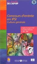 Couverture du livre « Culture generale concours d entree en ifsi nouvelle edition » de Editions Lamarre aux éditions Lamarre