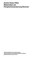 Couverture du livre « Materialien (j) - peripheriewanderungen bremen » de Peter Piller aux éditions Nieves