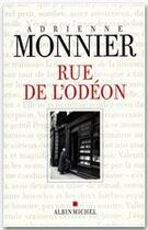 Couverture du livre « Rue de l'odeon » de Monnier Adrienne aux éditions Albin Michel